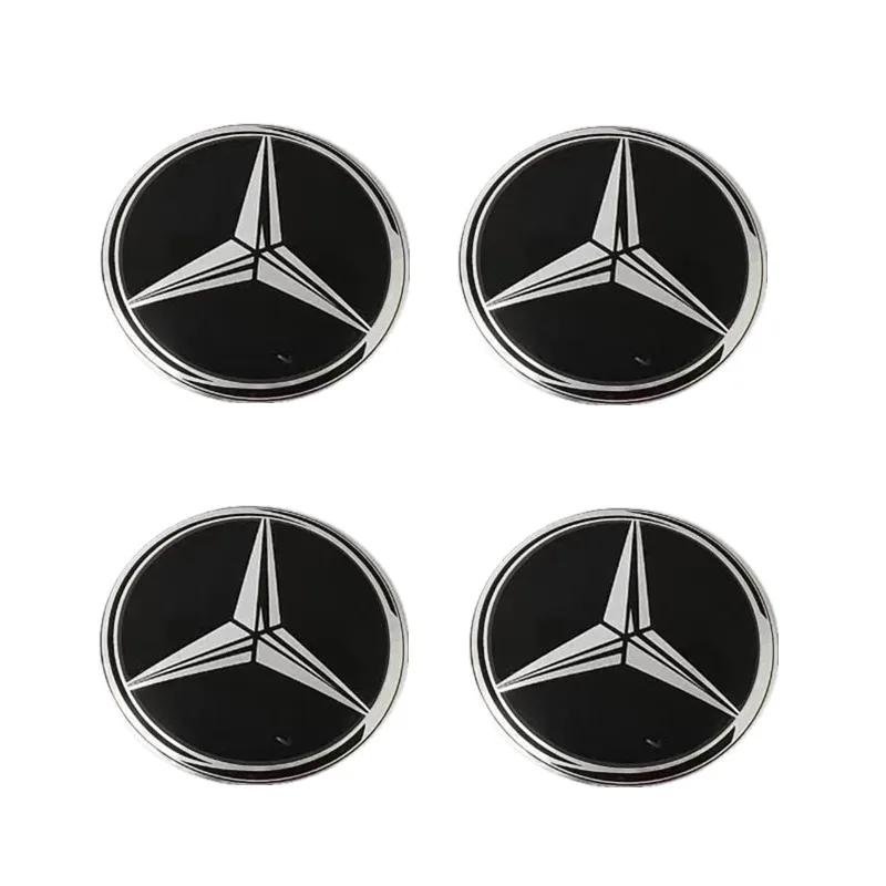 Car Sticker 4PCS 56mm 65mm Car Wheel Center Logo Hub Cap For Mercedes Benz W204 C218 A207 C117 CLA CLS E Class W212 S212 X166 W1
