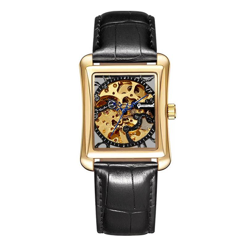 Новые Модные Квадратные Автоматические Механические Часы Лучшего Бренда Автоматические Часы Деловые Мужские Водонепроницаемые Светящиеся Часы