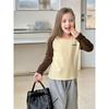 Brand Foreign Trade Children's Clothing Spring New Style Girls' Round Neck Pure Cotton Base Shirt Children's Long-Sleeve T-Shirt Baby Clothes Ins