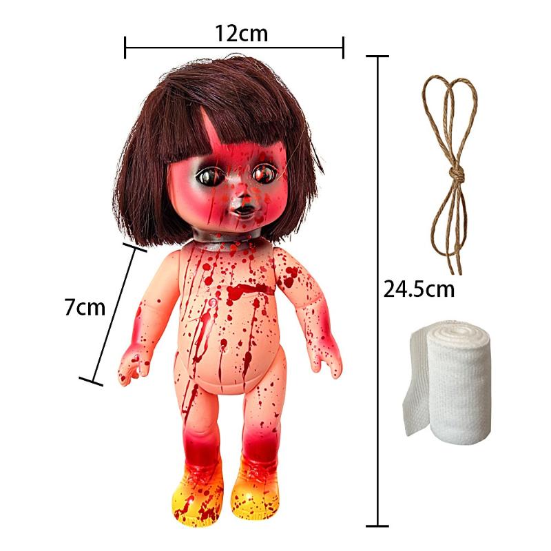Хэллоуин Подвеска Кукла-призрак Реквизит для дома с привидениями Детские подарки Принадлежности для украшения вечеринки Ужас Призрак Зомби Младенец