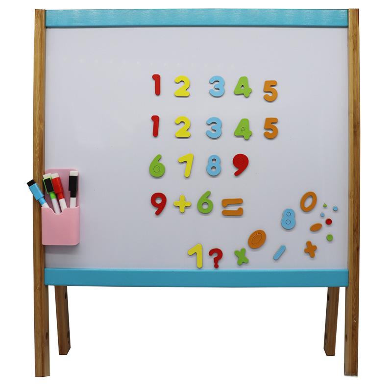 Деревянная магнитная образовательная доска с красочными буквами и цифрами для детей