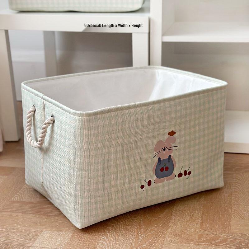 Моющаяся холщовая корзина для хранения одежды и игрушек
