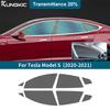For Tesla Model S 2020 2021 Solar UV Privacy Protector Pre Cut Window Tint Film Front Rear Side Car Accessories Auto Parts
