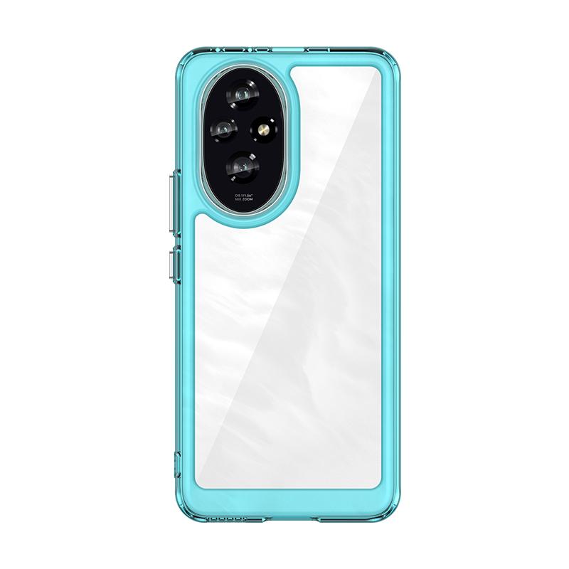 Акриловый противоударный чехол для телефона Honor 200 Pro Прозрачная задняя крышка с рамкой цвета конфет для Honor 200 Lite