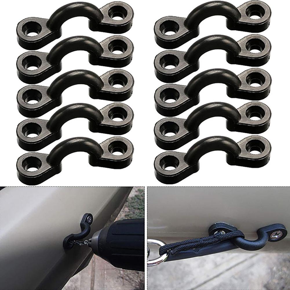 10PCS/20PCS C-Shaped Sailing Deck Rope With Screws Marine Hardware Fixed Handle Buckle Replacement Parts For Kayak Boat Accessories