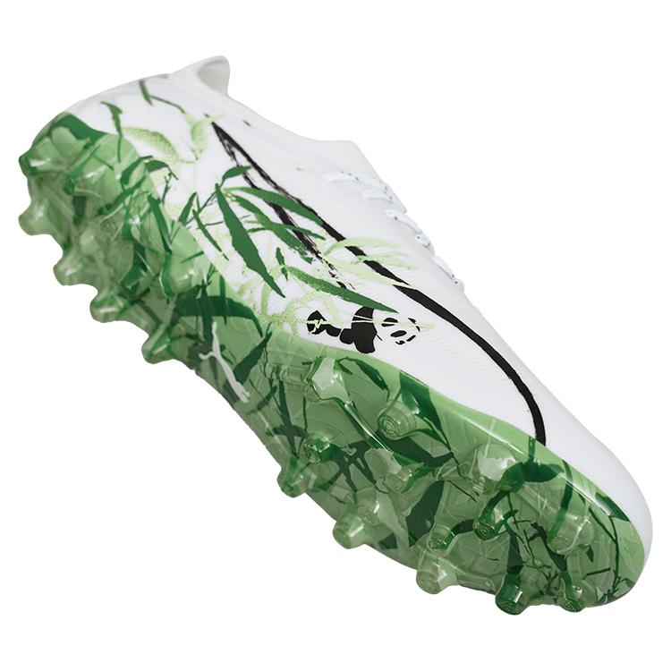 Puma Ультра Ultimate Panda Color MG (Резиновый короткий стержень) Искусственный газон Прочные легкие футбольные бутсы Унисекс Футбольные бутсы Белый Зеленый 108104-01