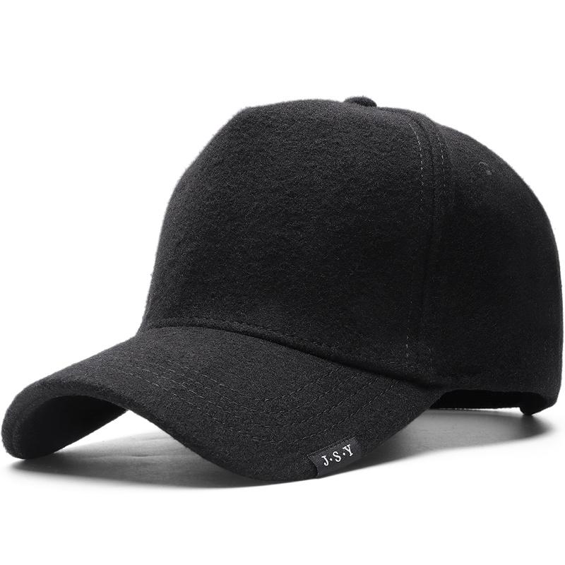 Высокие фетровые бейсболки больших размеров для мужчин и женщин, теплая шерстяная спортивная кепка Snapback для мужчин и женщин, 56-60 см, 60-65 см