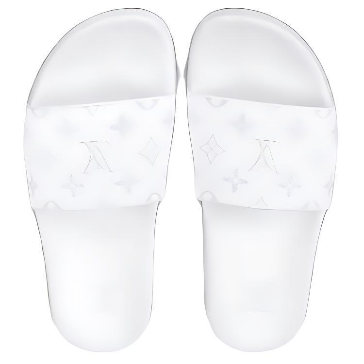 Louis Vuitton Шлепанцы-слайдеры Waterfront Мужские Белые 1A8VAK