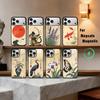 J-Japan S-Style Укиё-э Чехол для телефона Для iPhone17,16,15,14,13,12,11 Plus,Pro Max Магнитный Для Magsafe Беспроводная зарядка