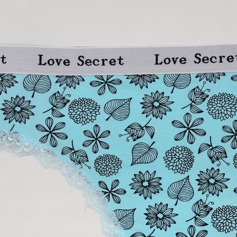 Underwear Women Panties Cotton Cute Floral Print Low Rise Girls Briefs Everyday Lady Knickers for Women 6 PCS/Lot