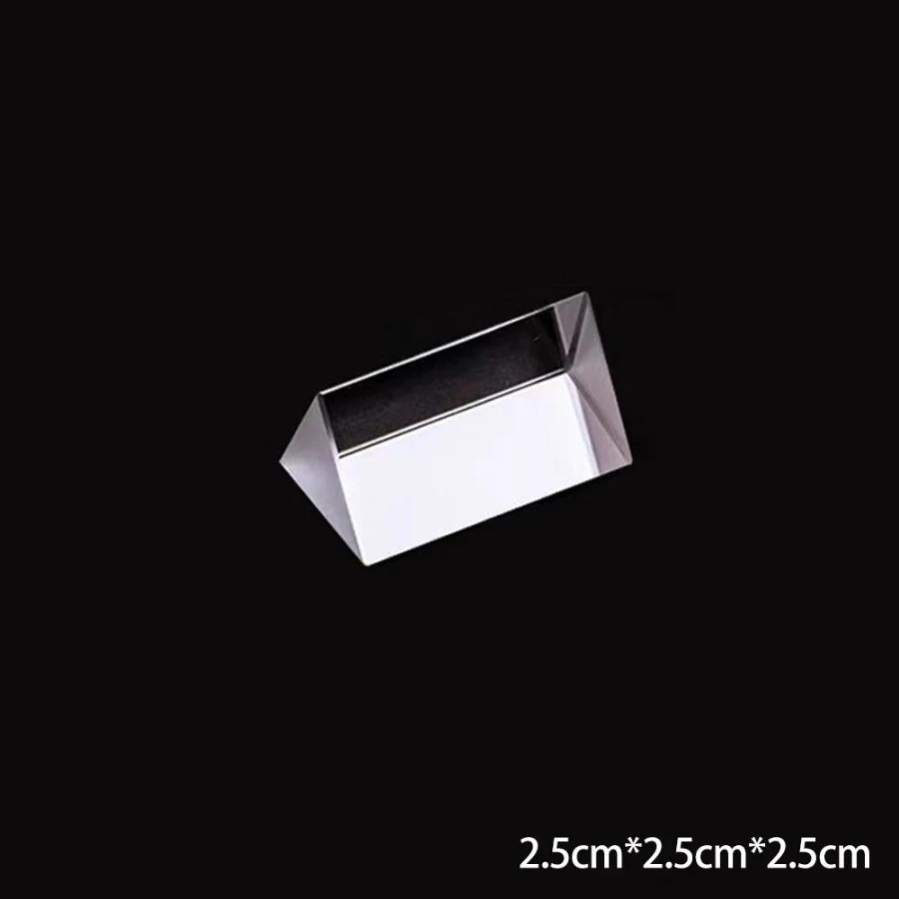 Seven Color Triangular Prism Length Size Crystal Prism Optical Prisms  Physics Teaching
