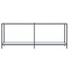 Console Table White 200 X 35 X 75.5 Cm Tempered Glass