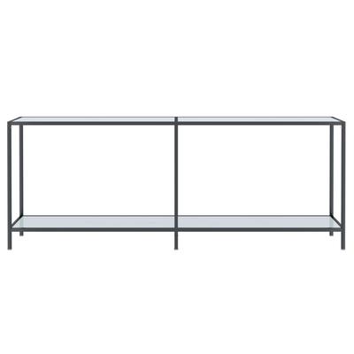Console Table White 200 X 35 X 75.5 Cm Tempered Glass