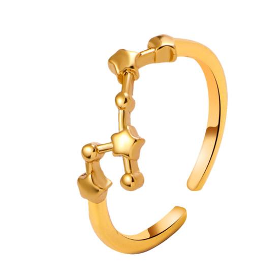 Студенческое кольцо Покрытие гальваникой Регулируемое открытие Звезда Символ Кольцо для пары Совпадающее кольцо Сплав Ювелирное изделие Подарок