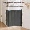 Entry Opening Pet Gate with Black Pull-Across Panel, Indoor Barrier Design and 49.21 In Shared Width for Homes