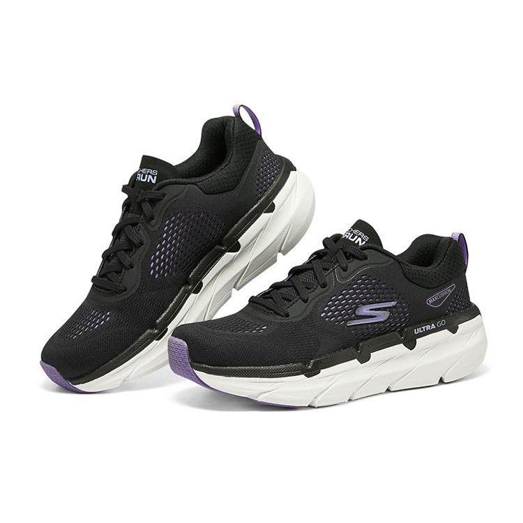 Skechers Серия Star Удобные низкие кроссовки для трейлраннинга Женские кроссовки Черный Фиолетовый 128604-BKLV