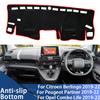 Для Citroen Berlingo для Peugeot Partner для Opel Combo Life 2019-2022 Автомобильный коврик на приборную панель Dashmat Анти-УФ коврики