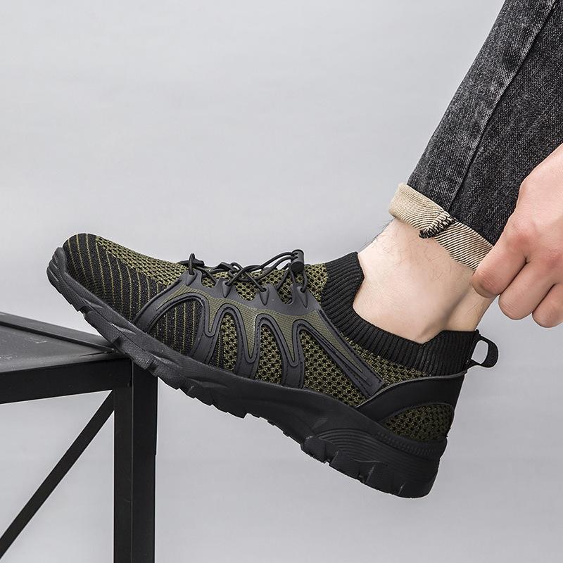Летняя дышащая сетчатая мужская обувь для отдыха на природе, удобная обувь для альпинизма, повседневная обувь для бега на шнуровке, спортивная обувь для мужчин