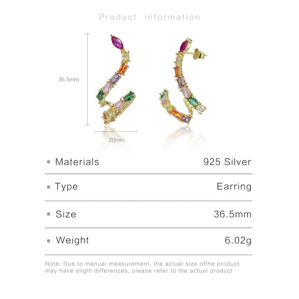 ANDYWEN Серьги-гвоздики для пирсинга, серьги-гвоздики из стерлингового серебра 925 пробы, золото, радуга, CZ, 2023, роскошные ювелирные изделия