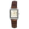 Standard Analog Leather Strap Ivory Dial Quartz LTP-V007L-9E Women's Watch