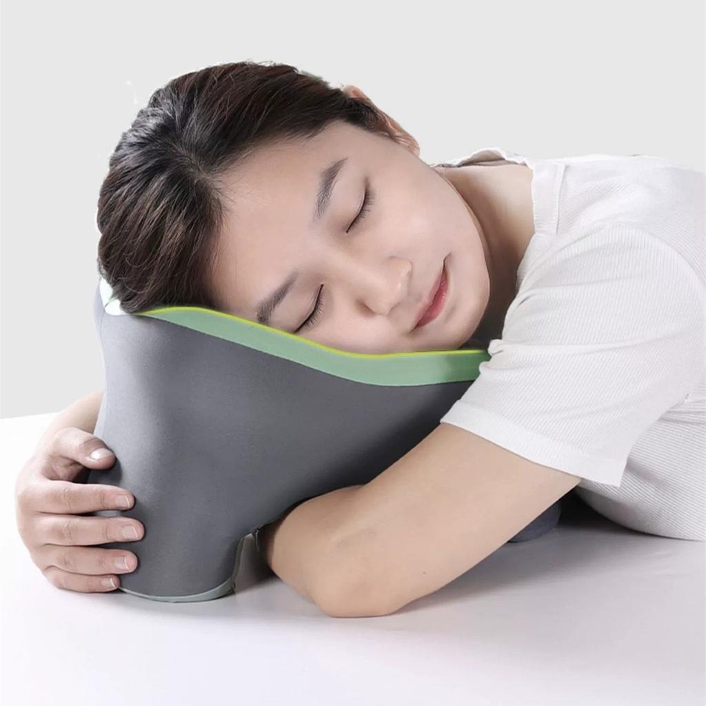 Подушка для путешествий 2 в 1 лицом вниз с охлаждающим гелем и пеной с эффектом памяти Подушка для лица для расслабления рук Сон на столе во время обеденного перерыва