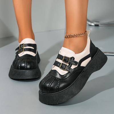 Женские туфли-лодочки на платформе, ретро, массивные оксфордские туфли, удобные мокасины, кожаная школьная форма, Jk Student, готическая обувь в стиле Лолиты, женская 41