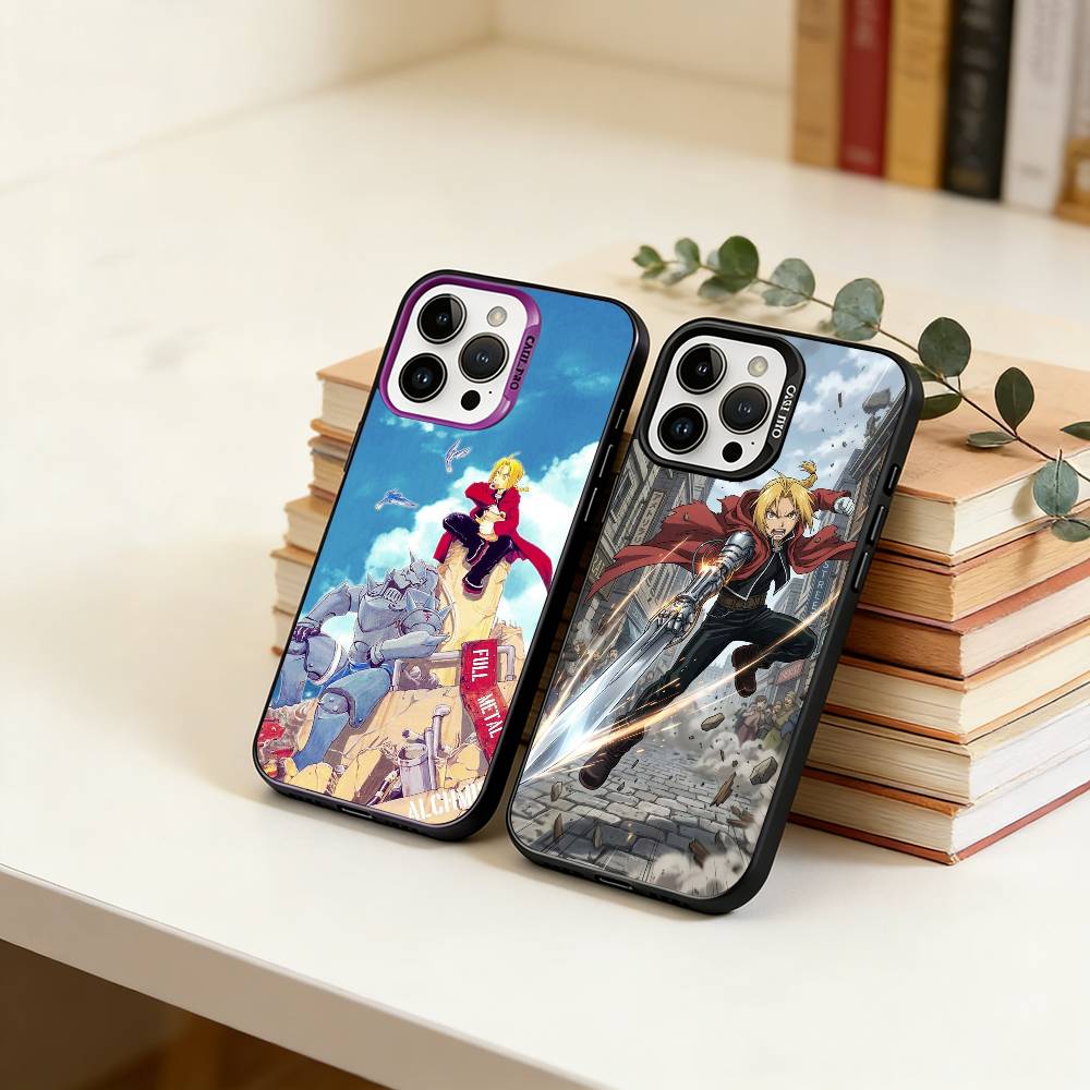 FA-E-Эдвард Элрик Чехол для телефона для iPhone 17,16,15,14,13,12,11 Plus,Pro Max,XS,Цветной Посеребренный Внутренний Чехол