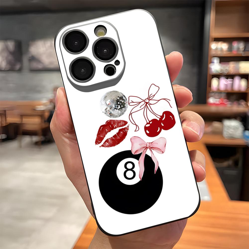 Модный Бильярдный Номер 8 Чехол для Телефона Для IPhone 17 Pro Max 15 Pro 16 14 Plus 12 13 Mini 11 Pro Ударопрочный Мягкий Чехол