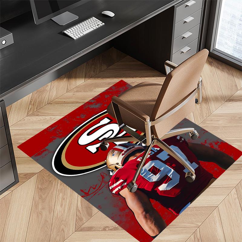 San Francisco 49ers Printed Absorbent Washable Carpet, Non-Slip Bathroom Mats, Kitchen Rugs, Yoga Mat,Living Room Entrance, Camping Picnic Rugs