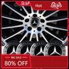 C200 E200 For Mercedes Benz 4Pcs Car Styling Wheel Hub Cap Stickera Auto Refit Accessories for Mercedes Benz Amg W203 W176 W221