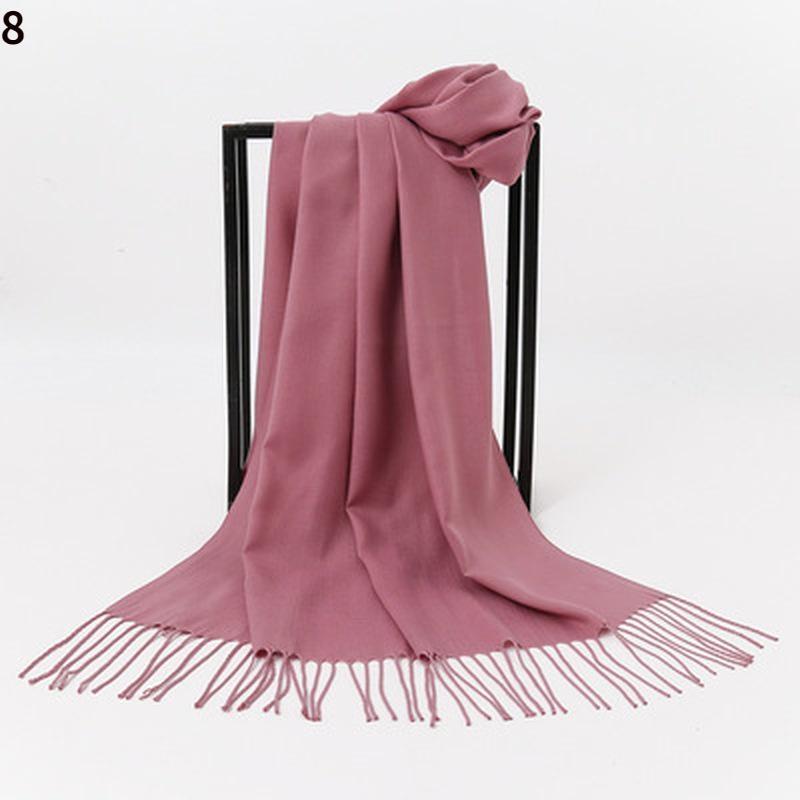 2021 Women Cashmere Scarves with Tassel Lady Winter Autumn Long Scarf High Quality Keep Warm Female Shawl Thicker Men Scarf