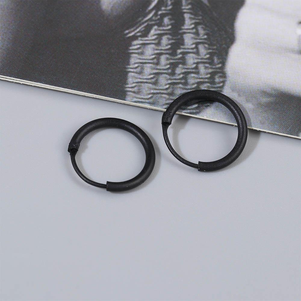 Women Silver Punk Style 3 Size Geometric Round Earring Hip-Hop Hoop Earrings Fashion Jewelry