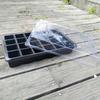 Black Seedling Tray Set: 12/24-Hole Strawberry Watermelon Seed Starting Kit with Large Cells