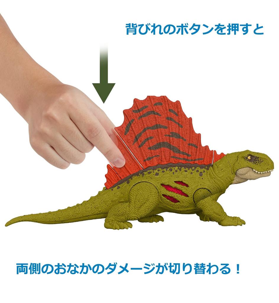 Mattel Парк Юрского периода Новые Правители Реалистичная Мини-Фигурка Действия Диметродон GWN15 Зеленый Средний Мир - Повреждено! [Общая длина прибл.. 20 см] [Возраст 3+]