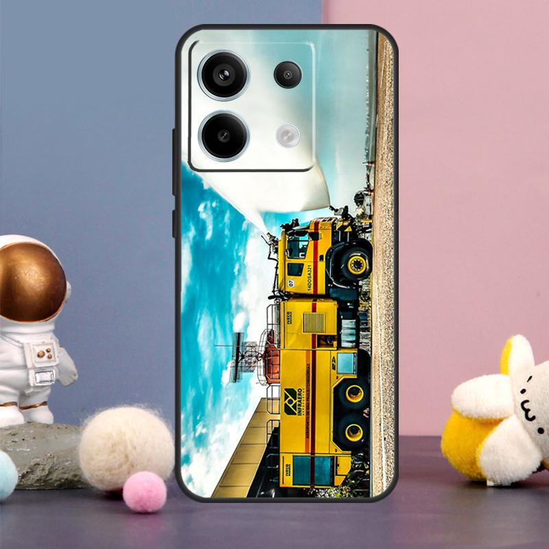 Fire Truck Case For Xiaomi Redmi Note 15 Pro Plus 10 11 12 13 14 Pro Redmi 15 15C 14C 10C 12C 13C Cover