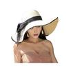 Women Straw Hat Wide Brim Breathable Lightweight Sun Protection Hat with Lace-up Bowknot Decor Sun Hat