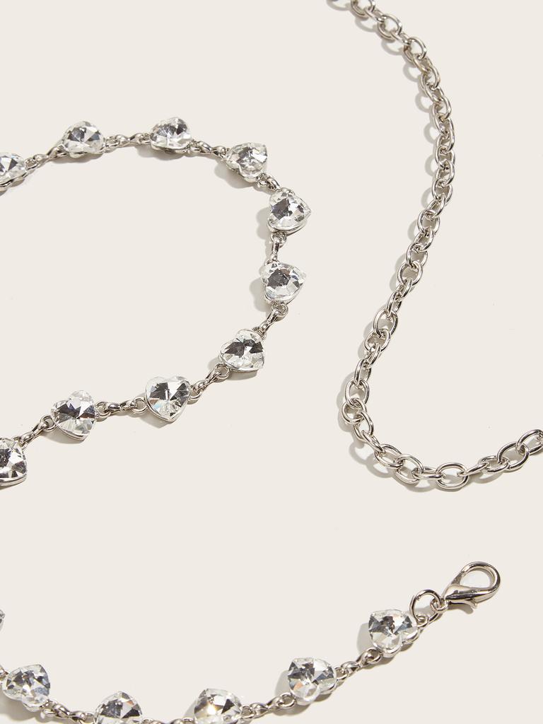 Rhinestone Waist Chain Metal Accessories Belt With Skirt Dress Waist Chain Decoration Thin Belt Tide