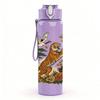 1PC Vintage Tiger Bird Art 750ml Color Plastic Sports Water Bottle Leakproof Flip Straw Lid Suitable for Sports Office Home Use