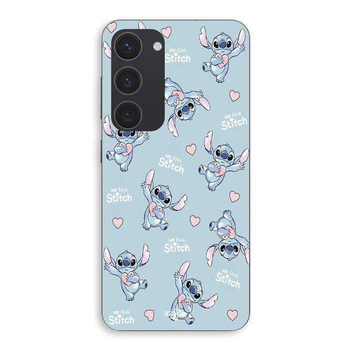 Coque Pour Samsung Galaxy S23 Plus Stitch love coeur rose Maniacase