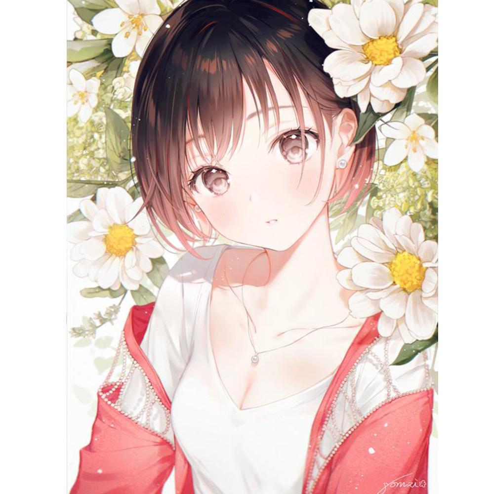 5D DIY круглая Алмазная картина Аниме Алмазная вышивка Полный домашний декоративный подарок