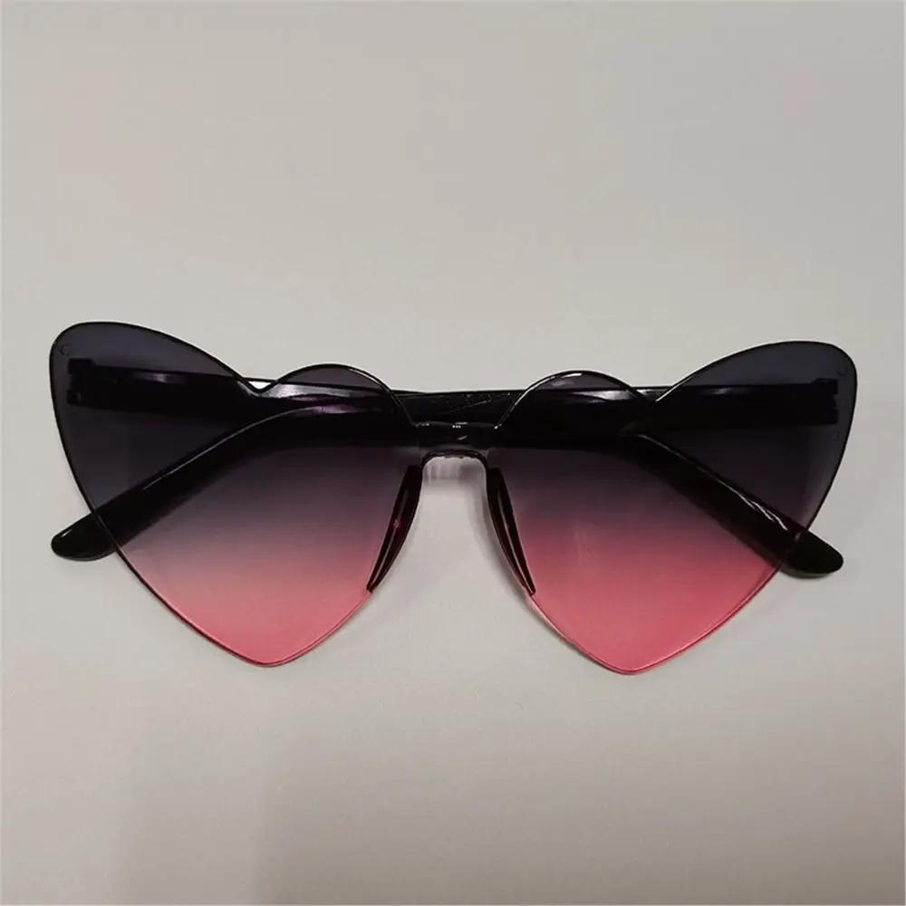 UV Protection Lightweight Comfortable Durable High Quality Multi Colored Lenses Female Male Sun Glasses Heart-shaped