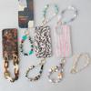 New Phone Accessory Wooden Chain Boutique Beaded Luxury Phone Case Chains Acrylic Handle Lanyard Cell Mobile Patch Charm Strap