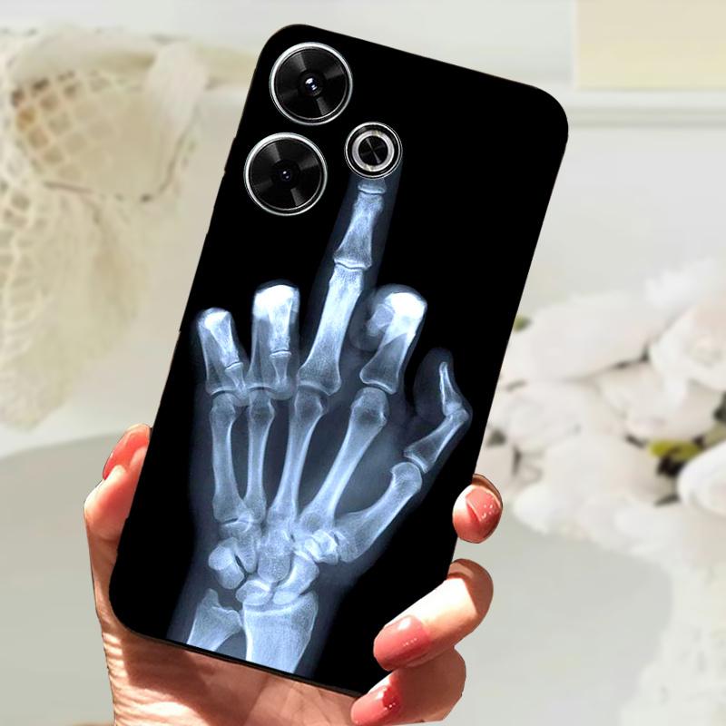 Чехол для Xiaomi Redmi 13 Модный Рисунок Матовое Покрытие Мягкий Силикон ТПУ Чехол для Телефона Для Xiaomi Poco M6 4G Ударопрочный Корпус Fundas