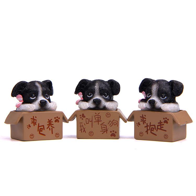 Cute Cartoon Box Corgi Husky Shepherd Dog Mini Model For Party Decorations And Gifts