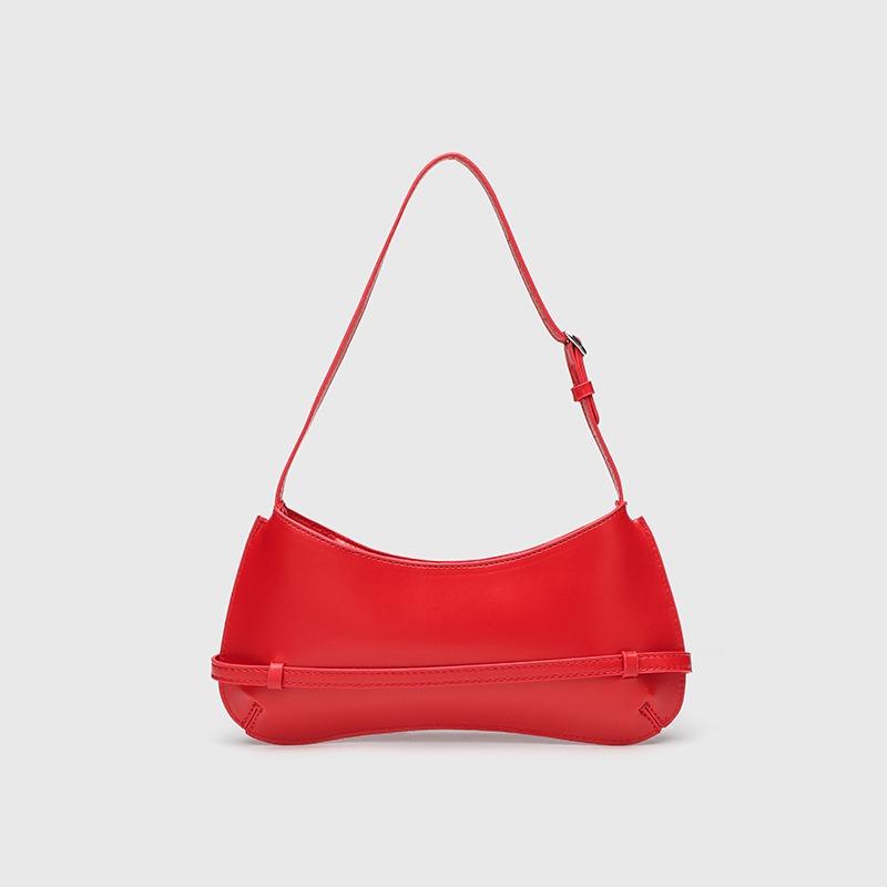 Retro Baguette Bag Women's New Fashion Shoulder Bag Niche High-end Underarm Bag Red Wedding Bag