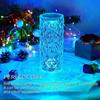 NEW LED Crystal Table Lamp Rose Light Projector 1/3/7/16 Colors Touch Adjustable Romantic Diamond Atmosphere Light USB Touch Night Light
