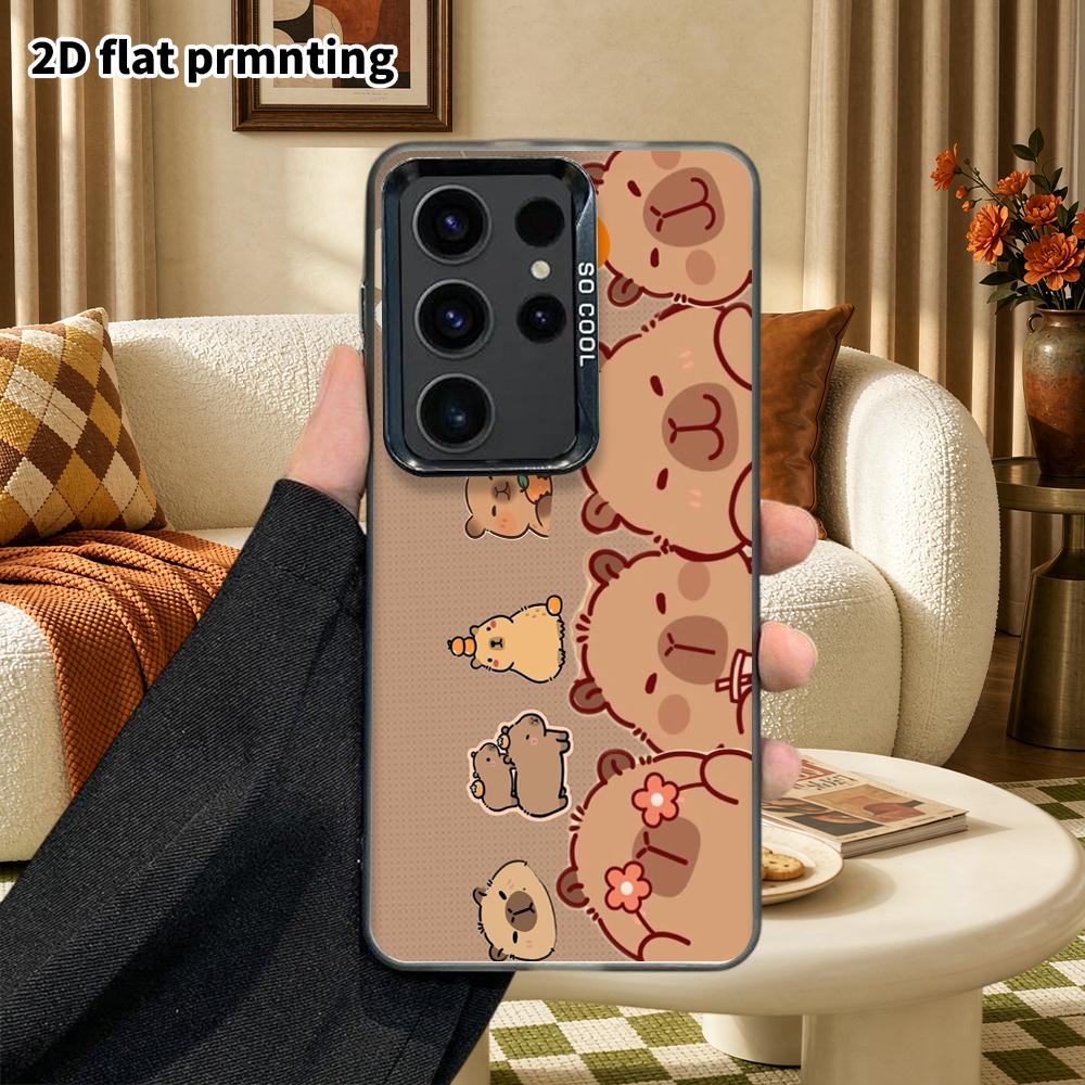 Phone Case: 2D flat Samsung Galaxy A34 A35 M05 M06 S20 S22 S21 FE Plus 5G protective case, couple style, half-side full-head design, Christmas and Hal