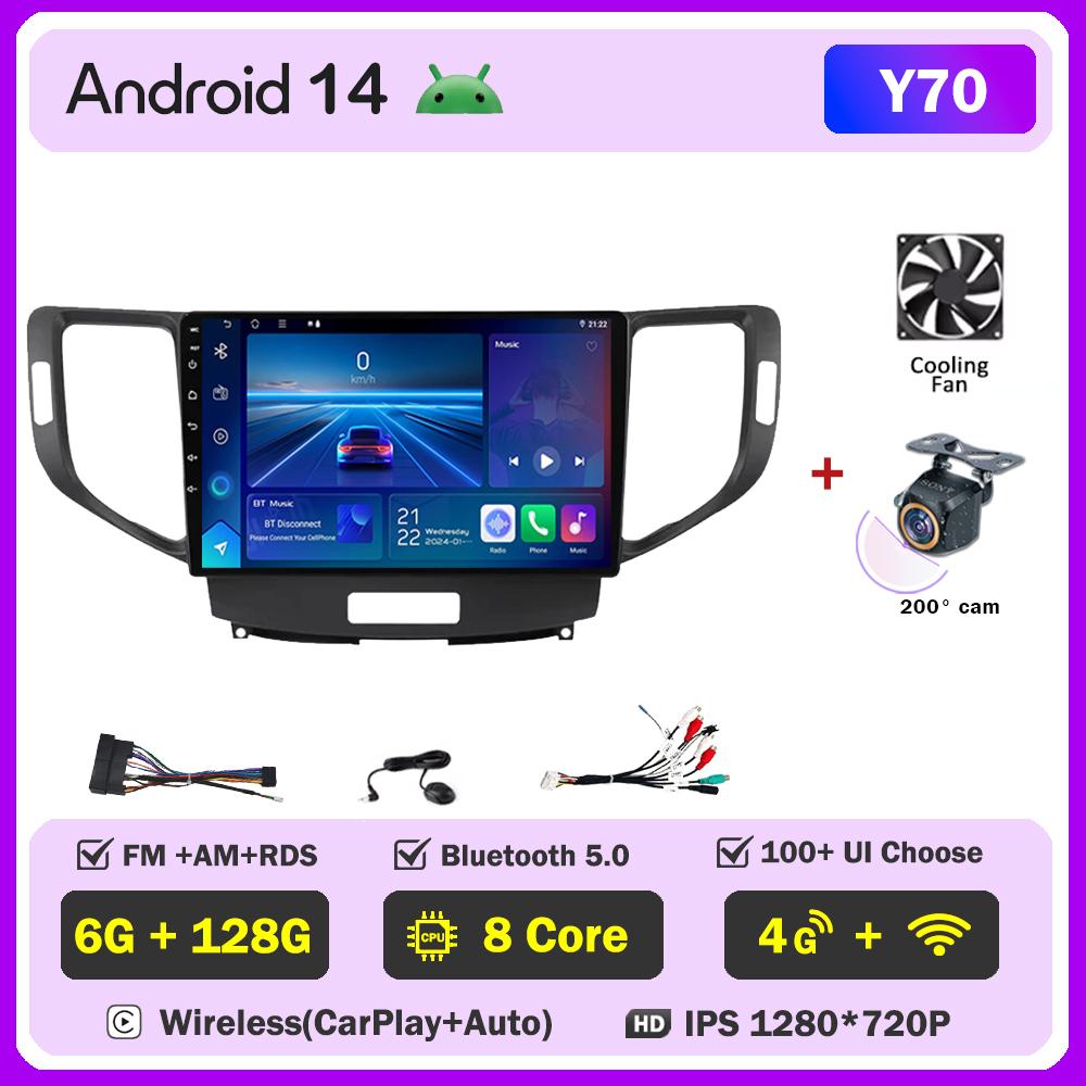 Для Honda Spirior Accord 8 Acura TSX 2008 2009 2010 2011 2012 Carplay Android auto Радио Интеллектуальная система GPS Навигация Wifi