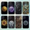 C-Crypto C-Валюта Биткоин BTC Чехол для телефона Для iPhone17 16 15 14 13 12 11 Pro Max Plus, 5G Мягкий черный чехол