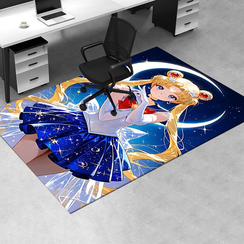 Sailor Moon Chair Mat Home Decor, Sofa Rug, Office Carpet Gift for Sailor Moon Fans Suitable for Bedroom, Living Room, Various Rooms
